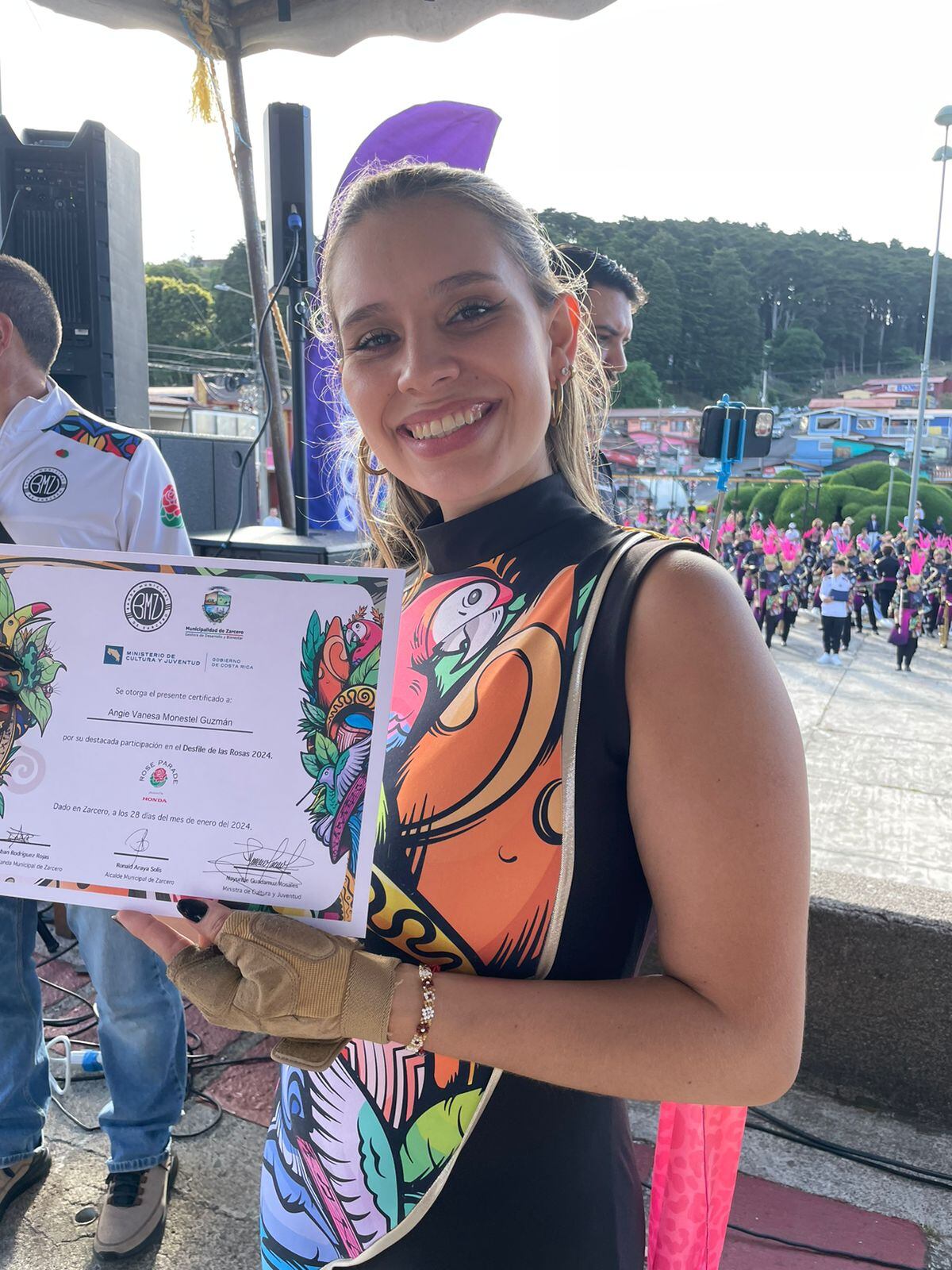 Los integrantes de la Banda Municipal de Zarcero recibieron un certificado en reconocimiento a su trabajo.