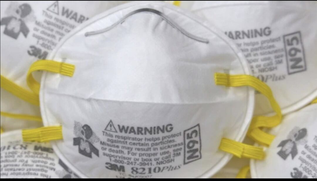 Mascarilla de 'baja calidad' que denunció la Unión Médica Nacional. Foto Unión Médica Nacional.
