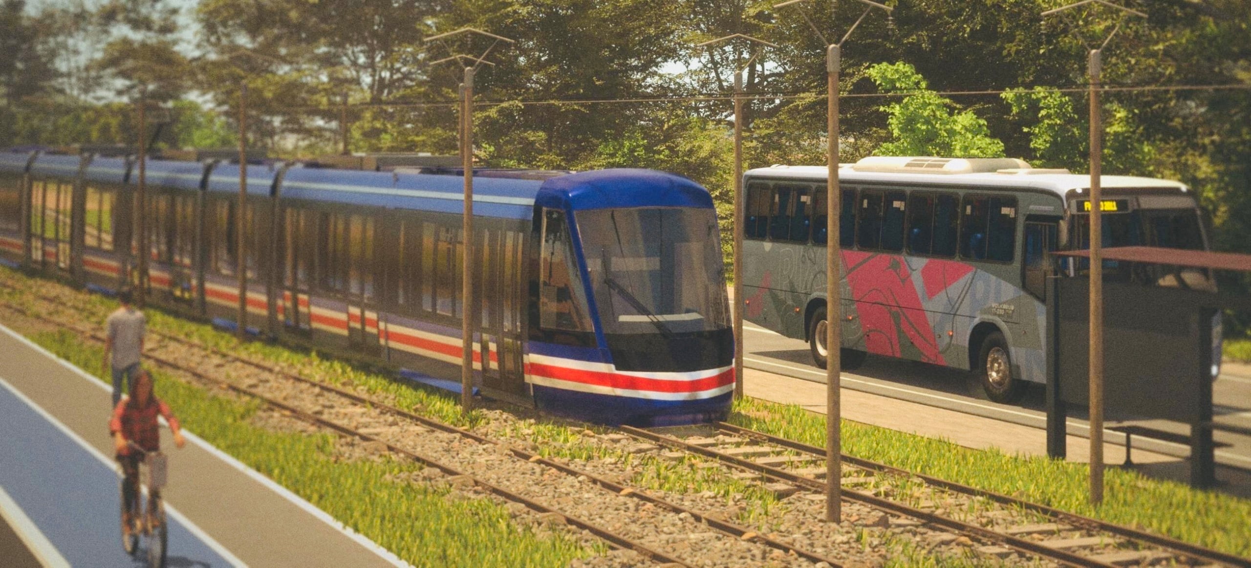 Render del Tren Rápido de Pasajeros (TRP), conocido como Tibi, según el proyecto de Incofer.