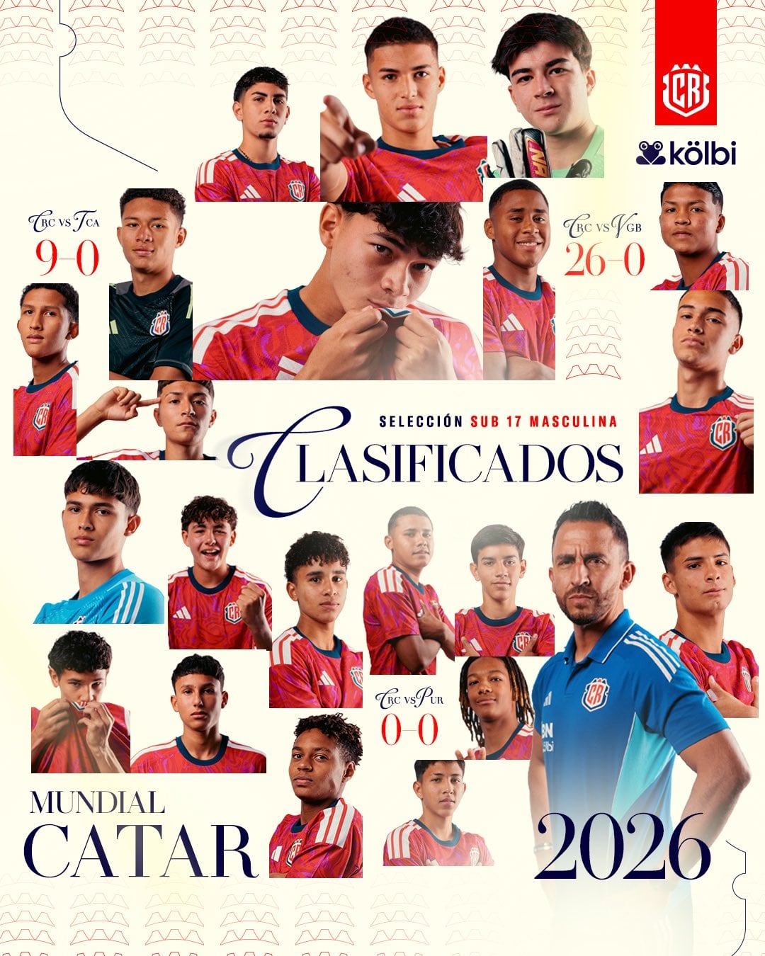 La Selección Sub-17 de Costa Rica está en el Mundial de Catar 2026.