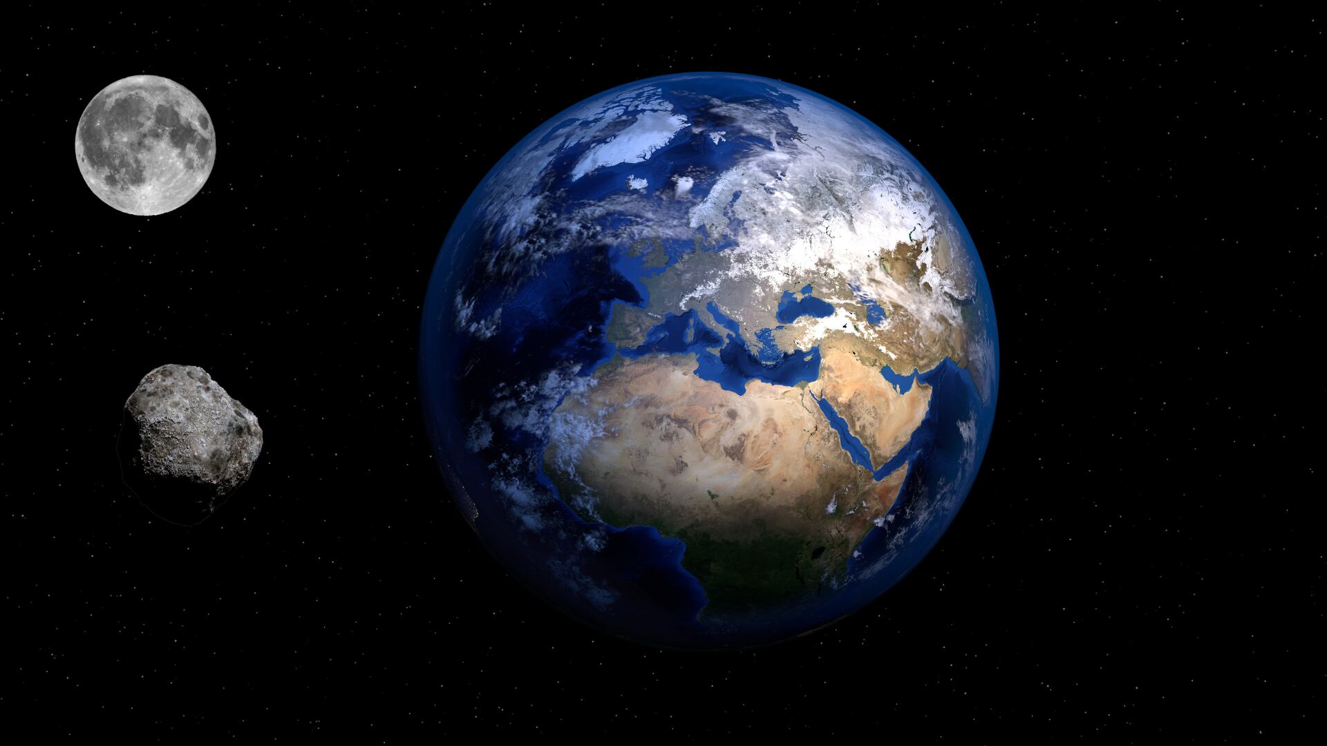 El 2025 PN7 no es una segunda luna, sino un asteroide con órbita sincronizada que sigue a la Tierra desde hace 60 años. (Imagen con fines ilustrativos)