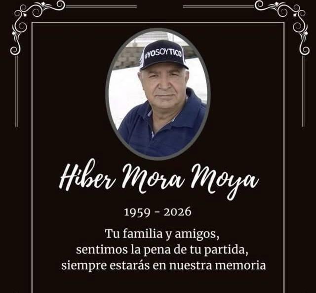 Hiber Mora Moya
Padre de los atletas Hiber y Gustavo Mora Chavarría
falleció a los 68 años
15 de enero del 2026
Cortesía: Hiber Mora
