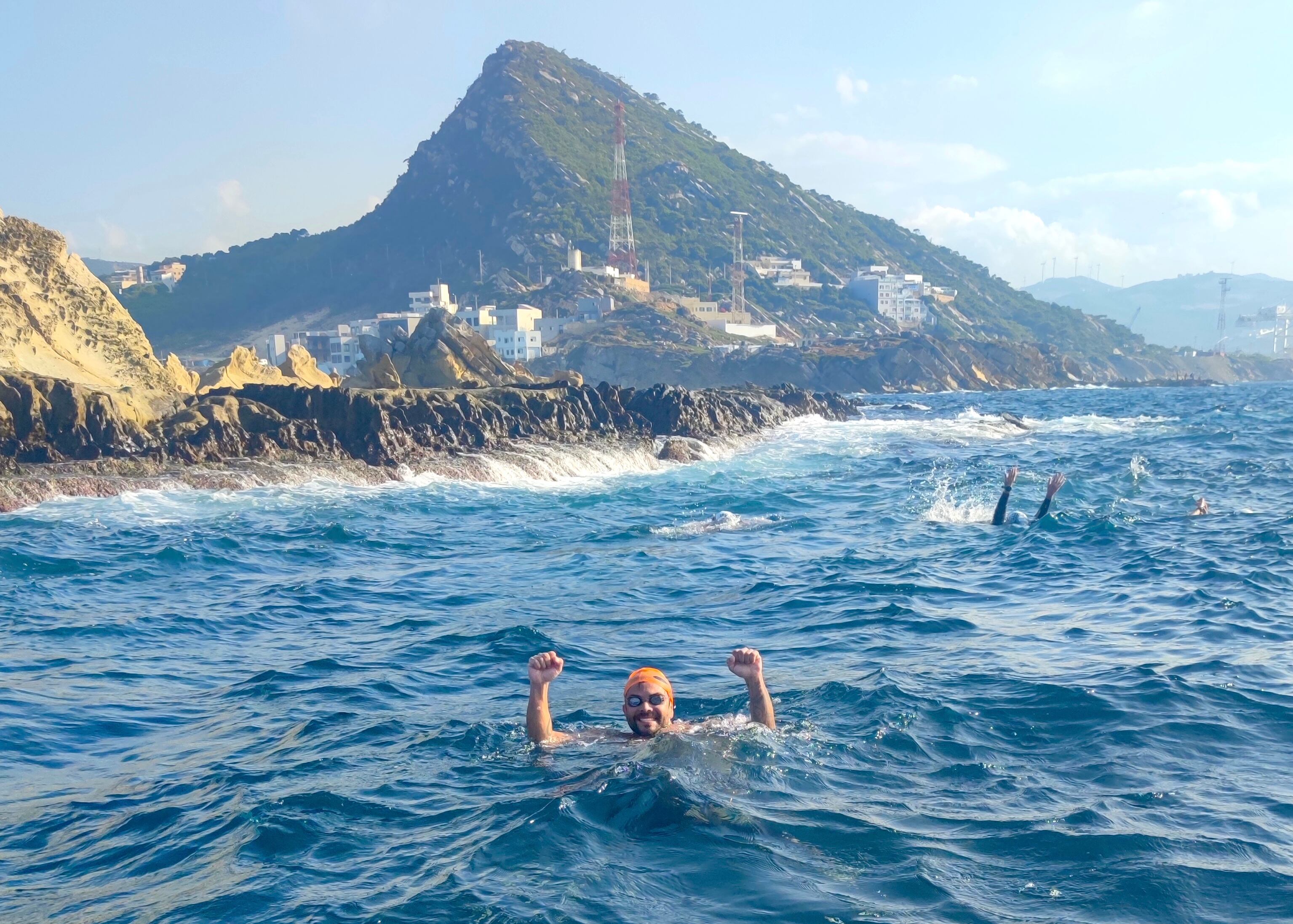Cantillo Hernández el lunes anterior al momento de concluir el reto en las proximidades de Punta Cires en Marruecos. Fotografía: Cortesía.