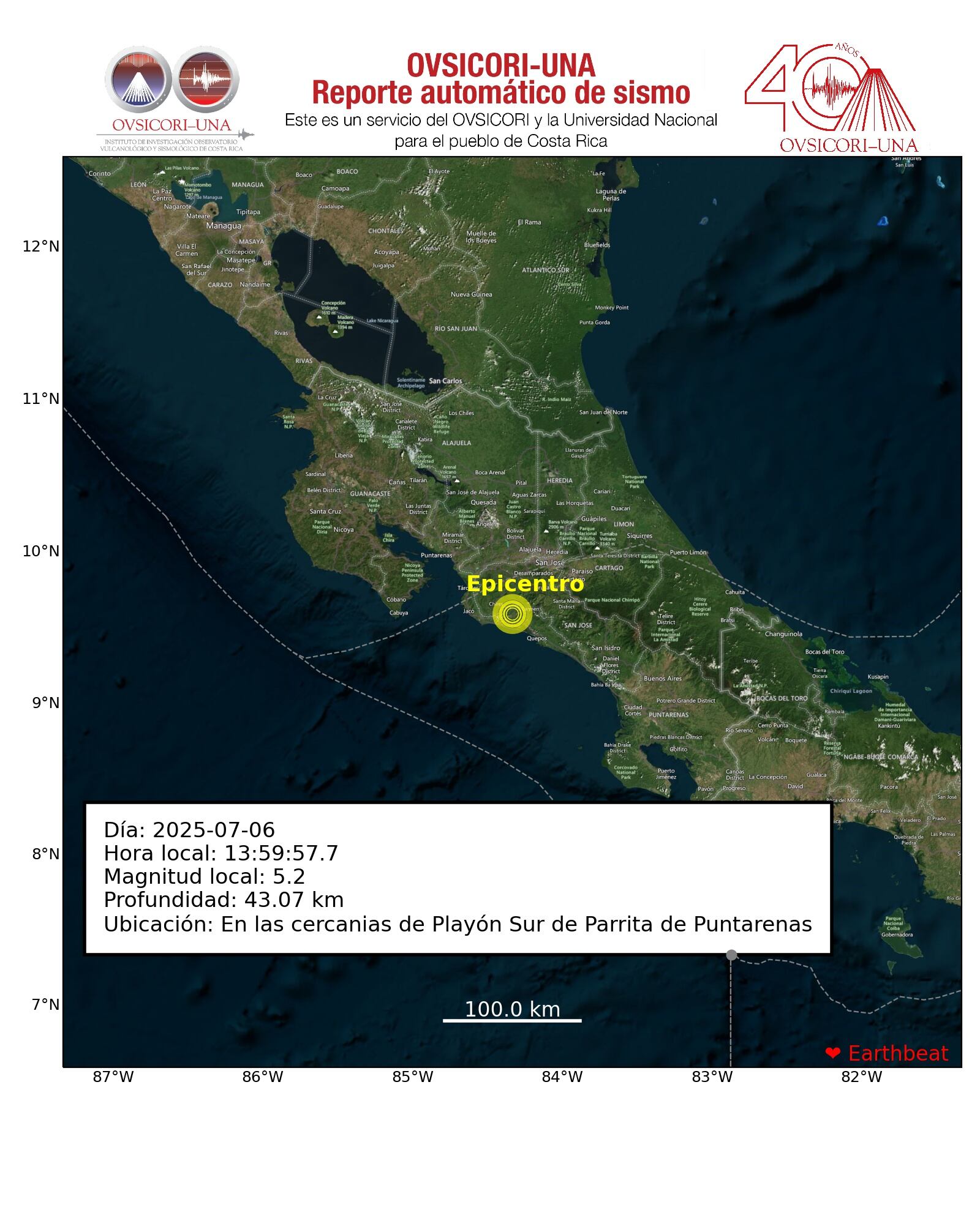 Según Ovsicori, el temblor fue de 5.2.