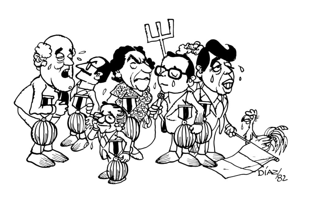 Caricatura de Hugo Díaz.