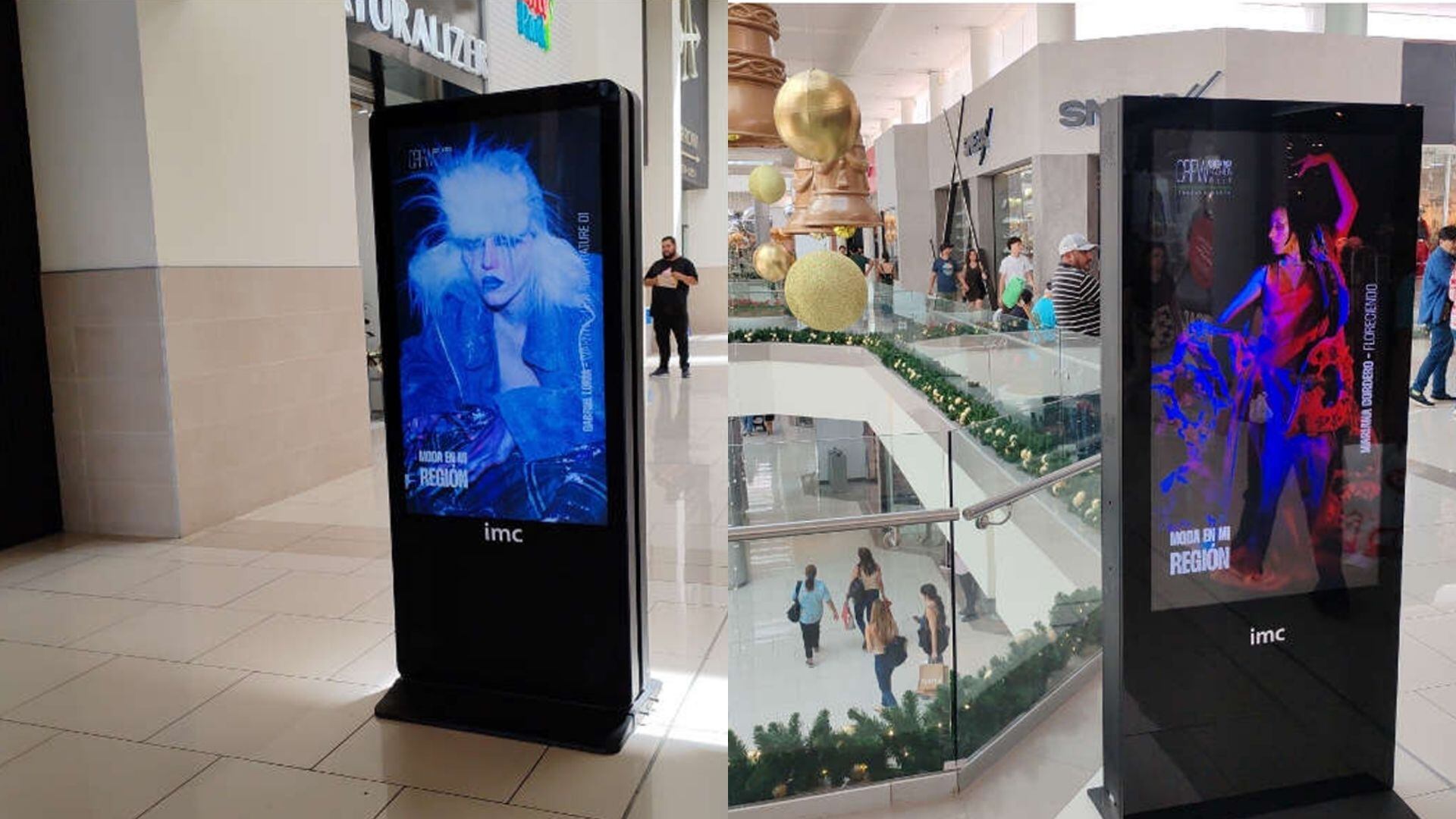 Mupis electronicos con ganadores de anteriores Costa Rica Fashion Week.