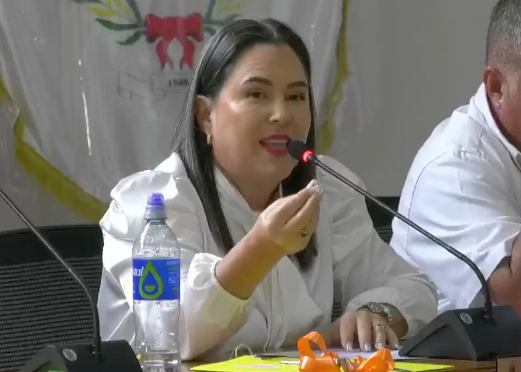 Ericka Castillo, regidora de Quepos, cuestionó al incumplimiento del principio de paridad de género en la elección del Directorio del Concejo Municipal de su cantón. Foto: Captura de pantalla