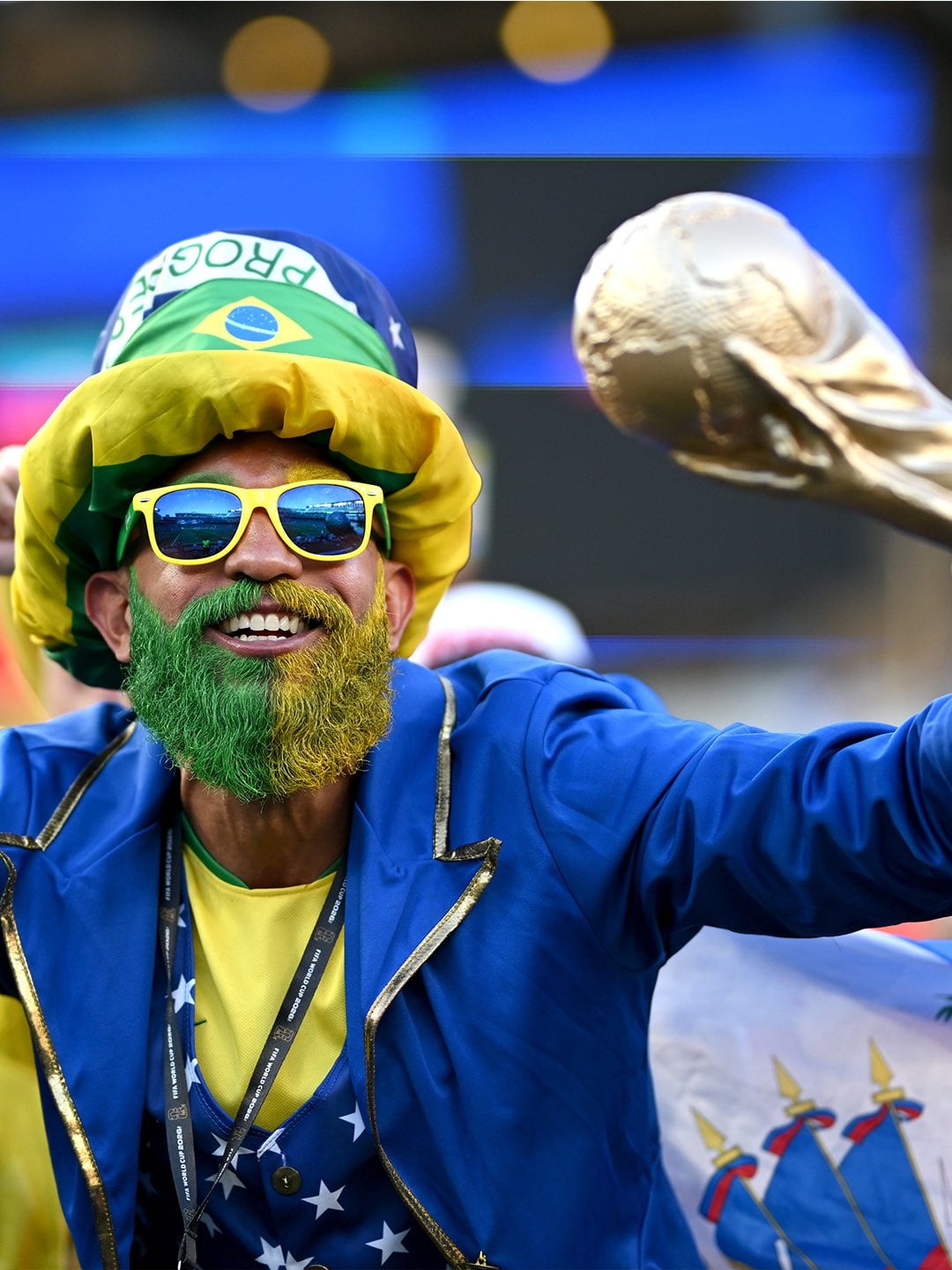 Este aficionado de Brasil quiere ver a su selección de nuevo con la copa del mundo en la mano.