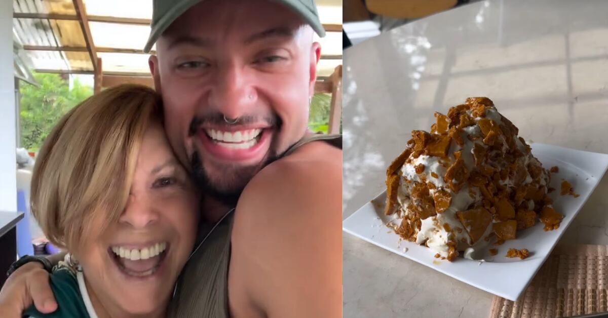 Doris Goldgewicht cocinó rice and beans y un mini queque de cristal para el bailarín Michael Rubí.