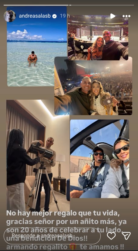 Andrea Salas afirmó que la vida de Keylor Navas es el regalo más valioso para ella.