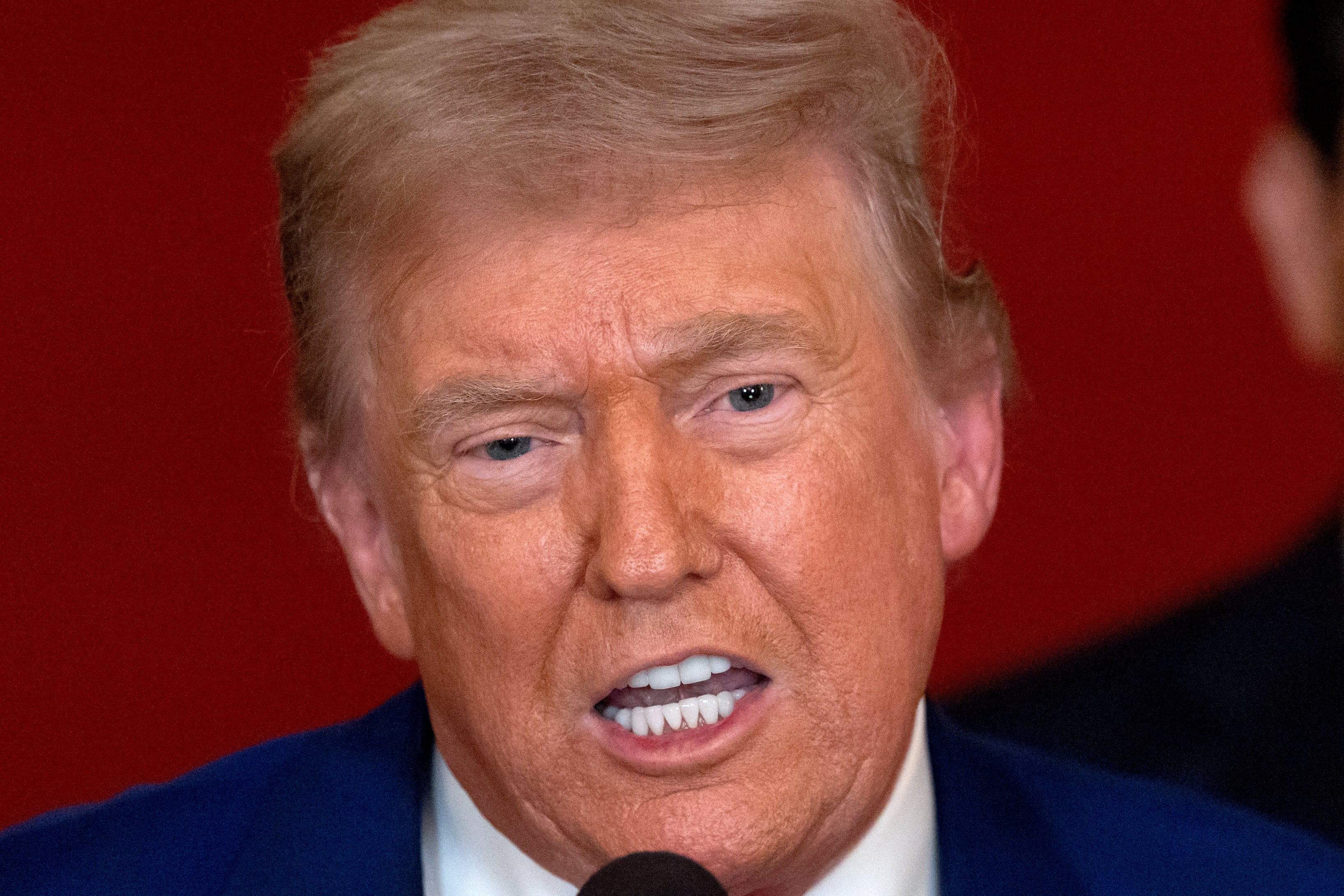 US President Donald Trump makes his way to board Marine One before departing from the South Lawn of the White House in Washington, DC on June 24, 2025, to attend the NATO's Heads of State and Government summit in The Hague. (Photo by Mandel NGAN / AFP)