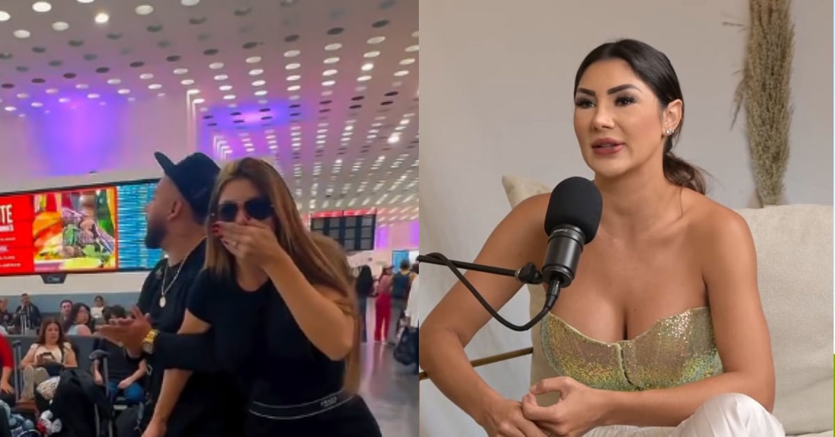 La presentadora Montserrat del Castillo se sonrojó en un aeropuerto mexicano cuando El Dari pidió a decenas de viajeros cantarle 'Las Mañanitas' en público.