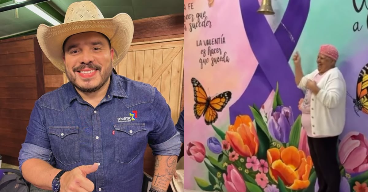 Daniel Montoya celebró la última quimioterapia de su madre.