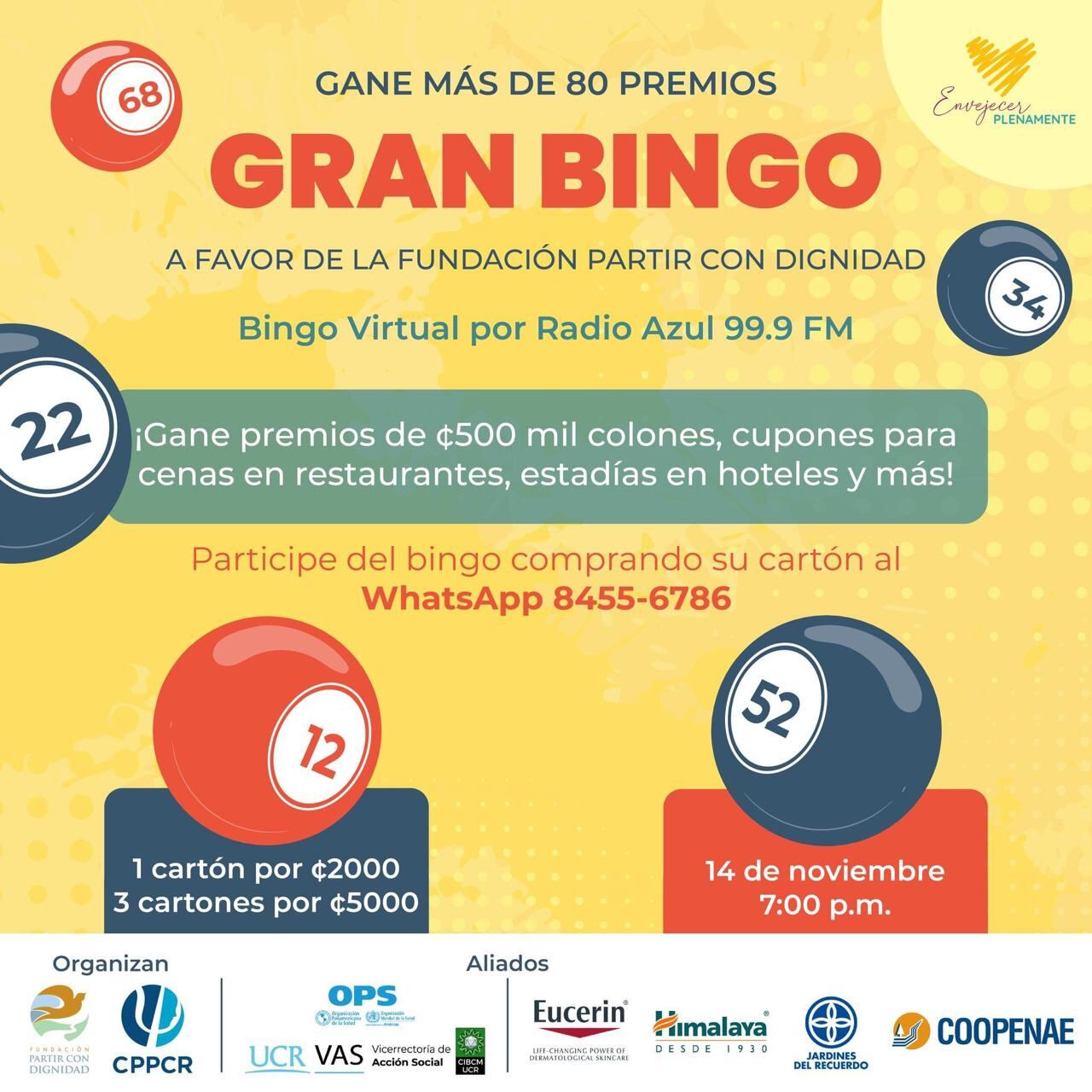 Fundación Partir con Dignidad. Bingo 2024