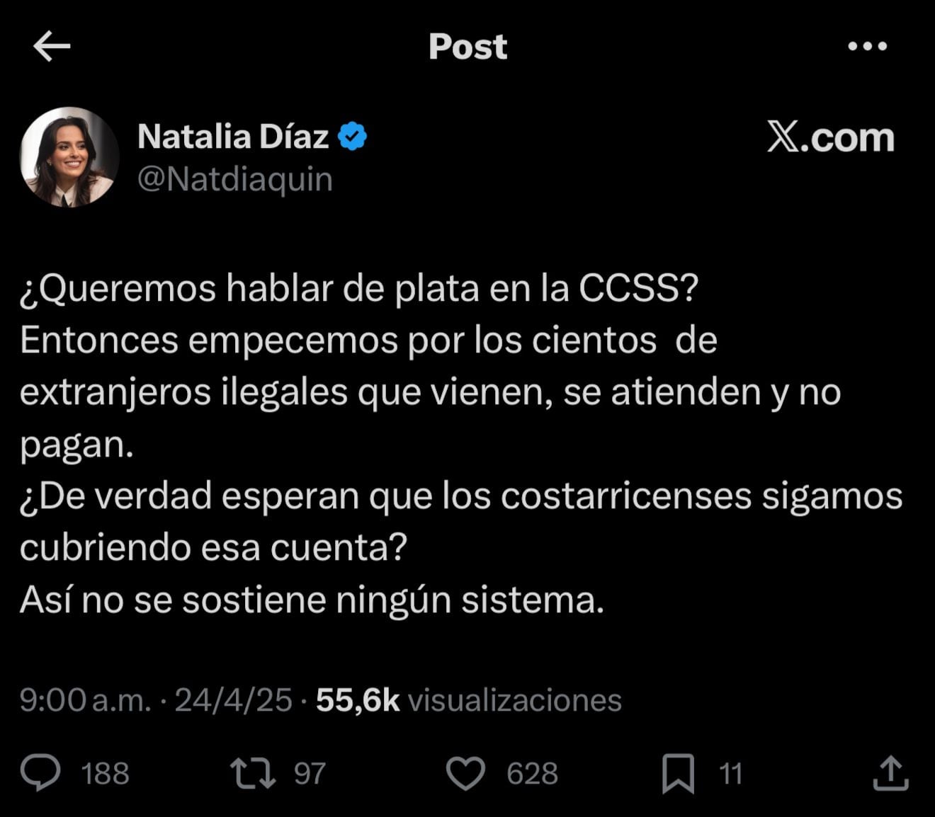 Natalia Díaz publicación