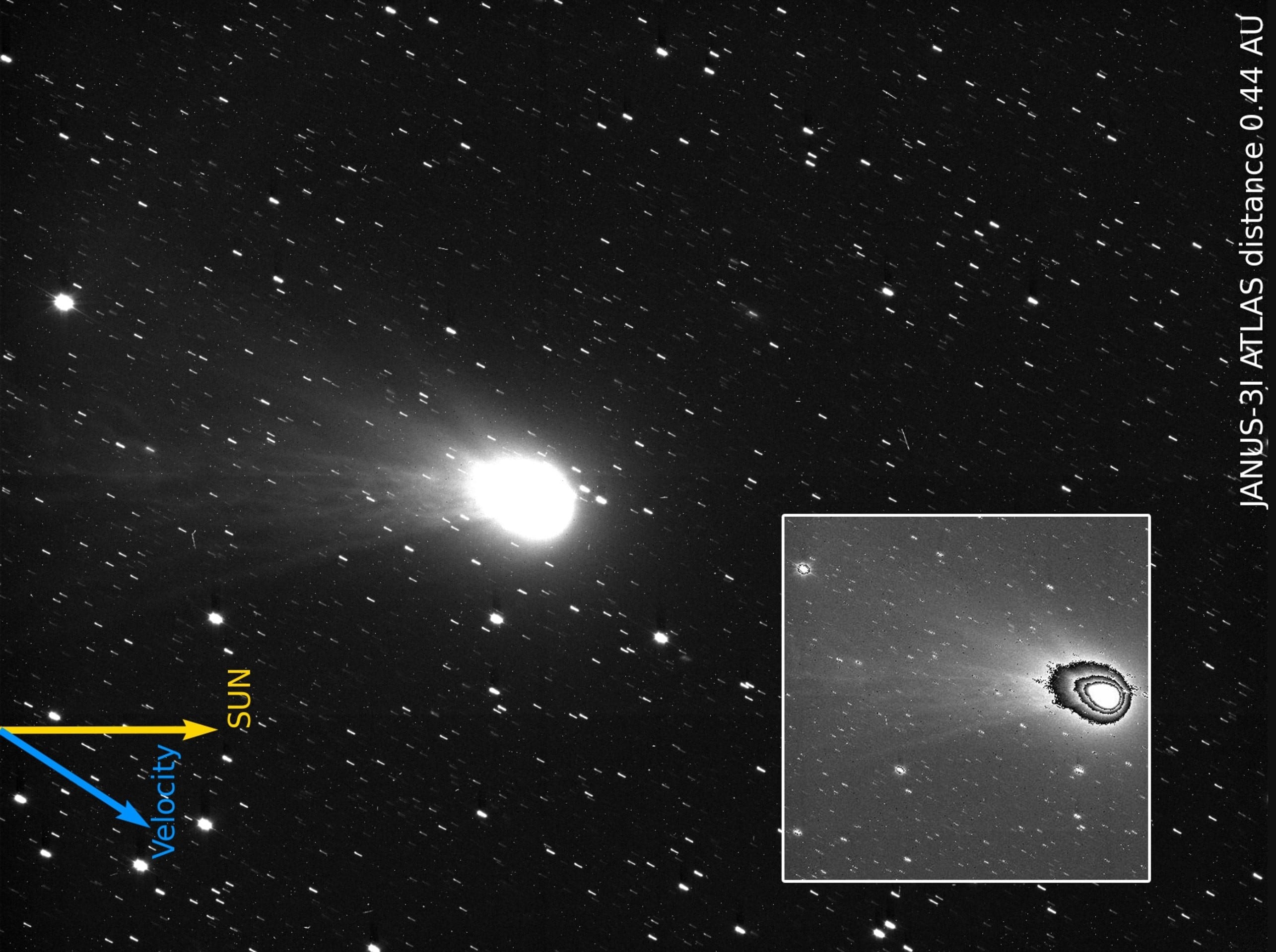 La cámara JANUS de Juice fotografió al 3I/Atlas a 66 millones de kilómetros y los equipos estudian sus datos.