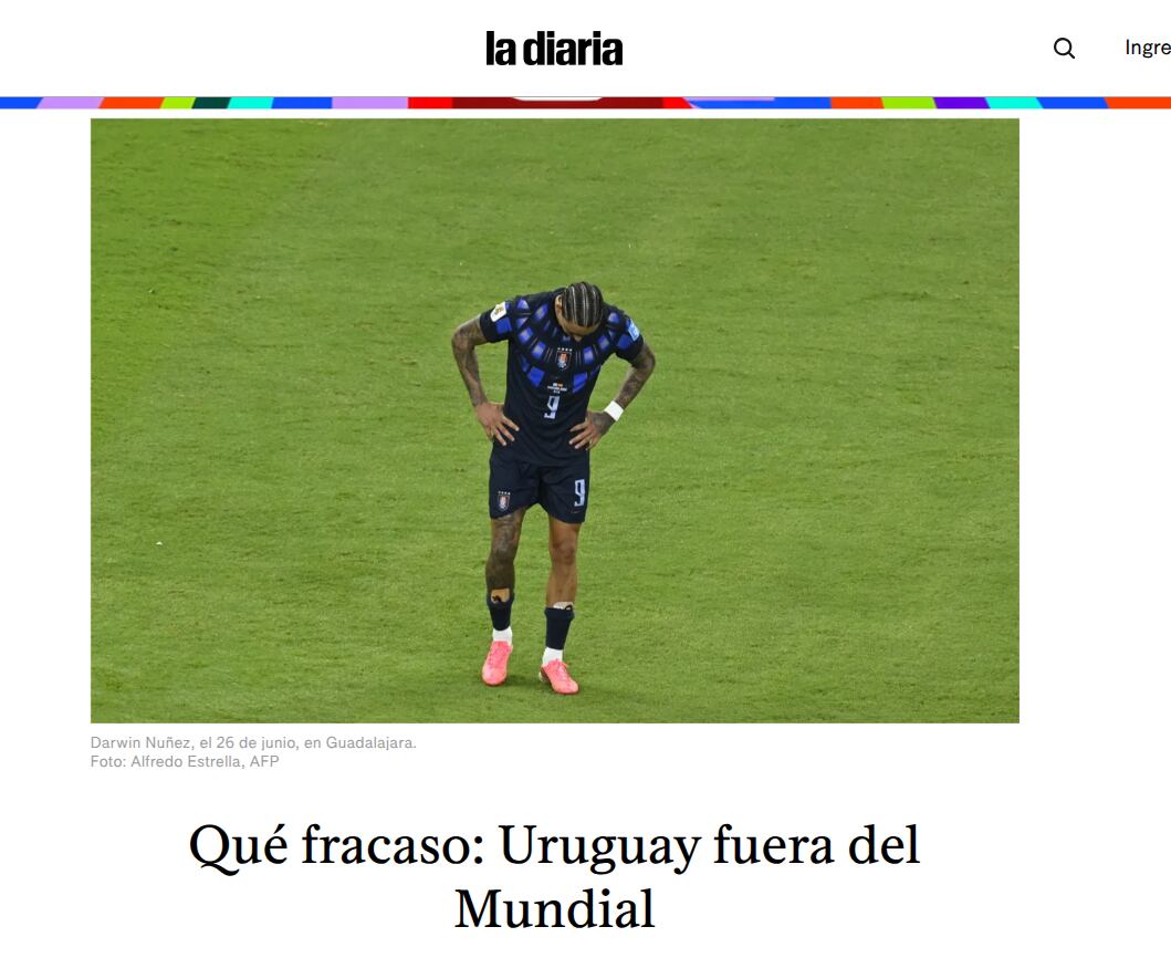 Mundial 2026
La Diaria de Uruguay
Diario
26 de junio del 2026
Captura de pantalla periódico La Diaria de Uruguay