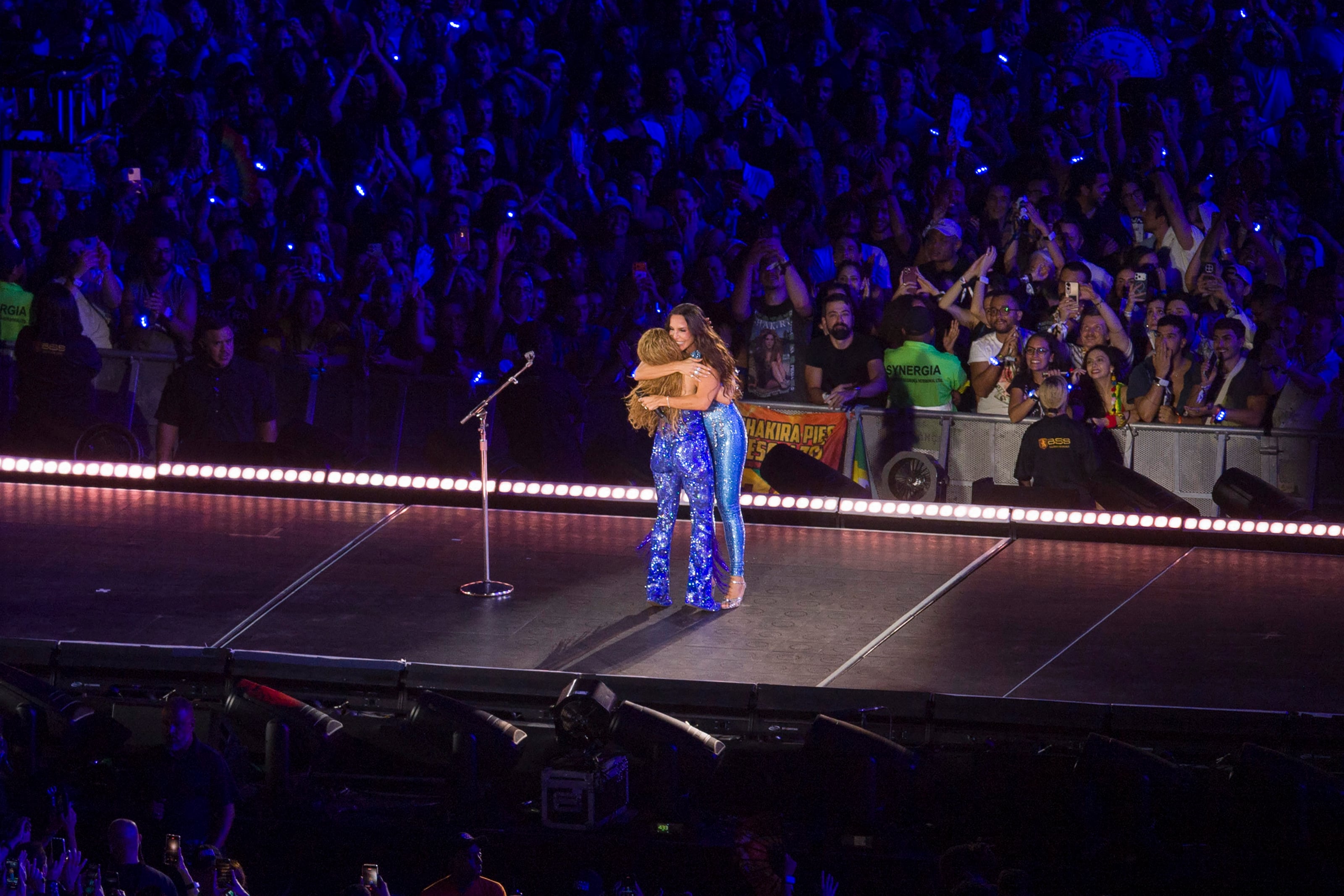 La artista colombiana Shakira durante su concierto en Copacabana en Río de Janeiro, Brasil junto a Ivete Sangalo el 2 de mayo del 2026.