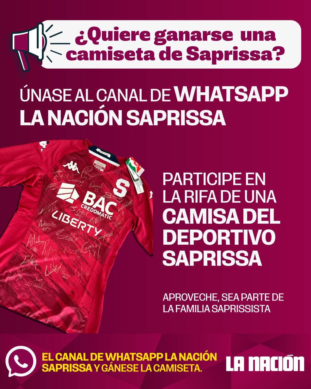 Rifa de camiseta de Saprissa