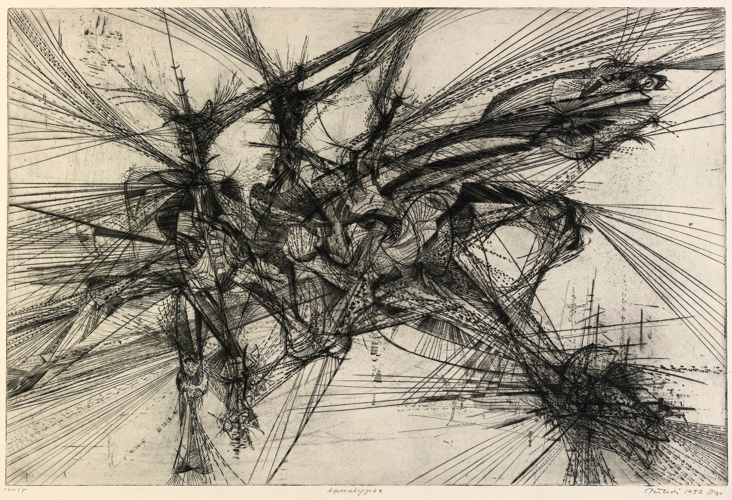 Gabor Peterdi, Apocalypse, 1951, etching and engraving, 23 1/4 x 35 in. (59.1 x 88.9 cm), Smithsonian American Art Museum, Gift of Joan Peterdi, 2003.1.2