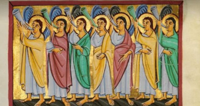 Folio 19 de Apocalipsis de Bamberg.