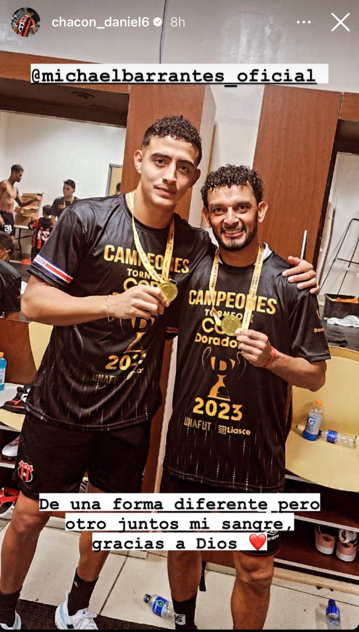 Daniel Chacón y Michael Barrantes consiguieron su primer cetro con Liga Deportiva Alajuelense.