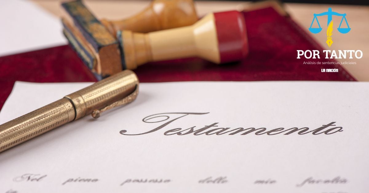 En la imagen un papel que dice "testamento"