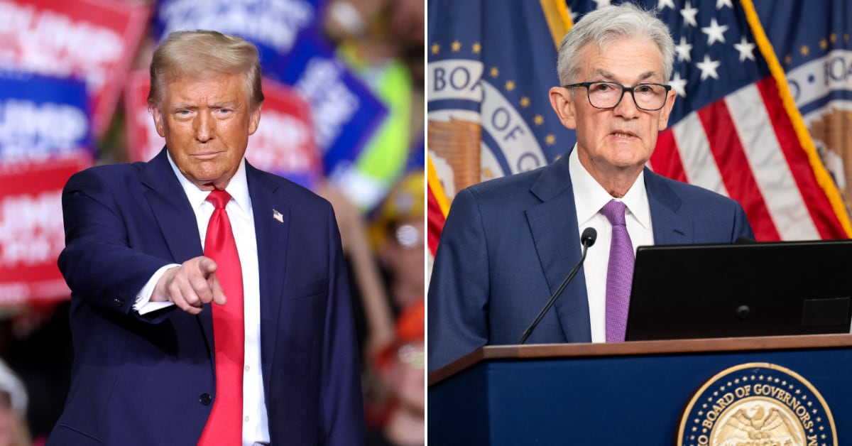 Donald Trump y Jerome Powell