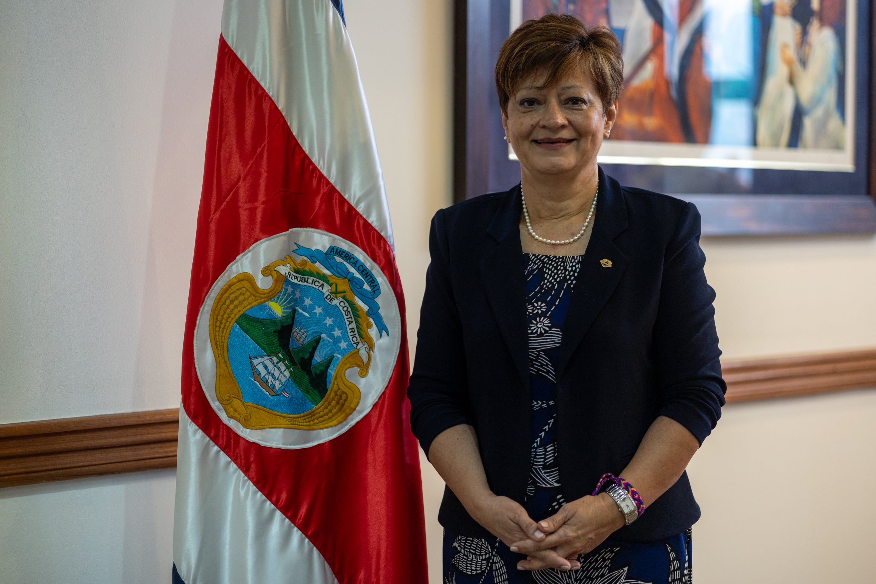 19/08/2024, San José, Tribunal Supremo de Elecciones, retratos de la presidenta del TSE Eugenia María Zamora Chavarría.