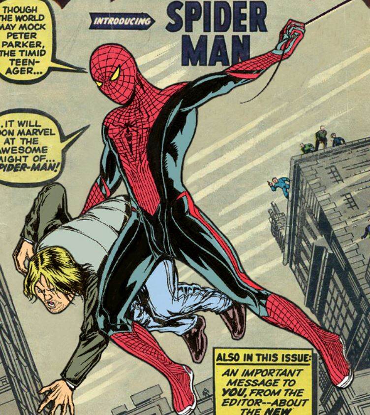 La portada que se publicó en e l Amazing Fantasy #15 fue obra de Jack Kirby y Steve Ditko.