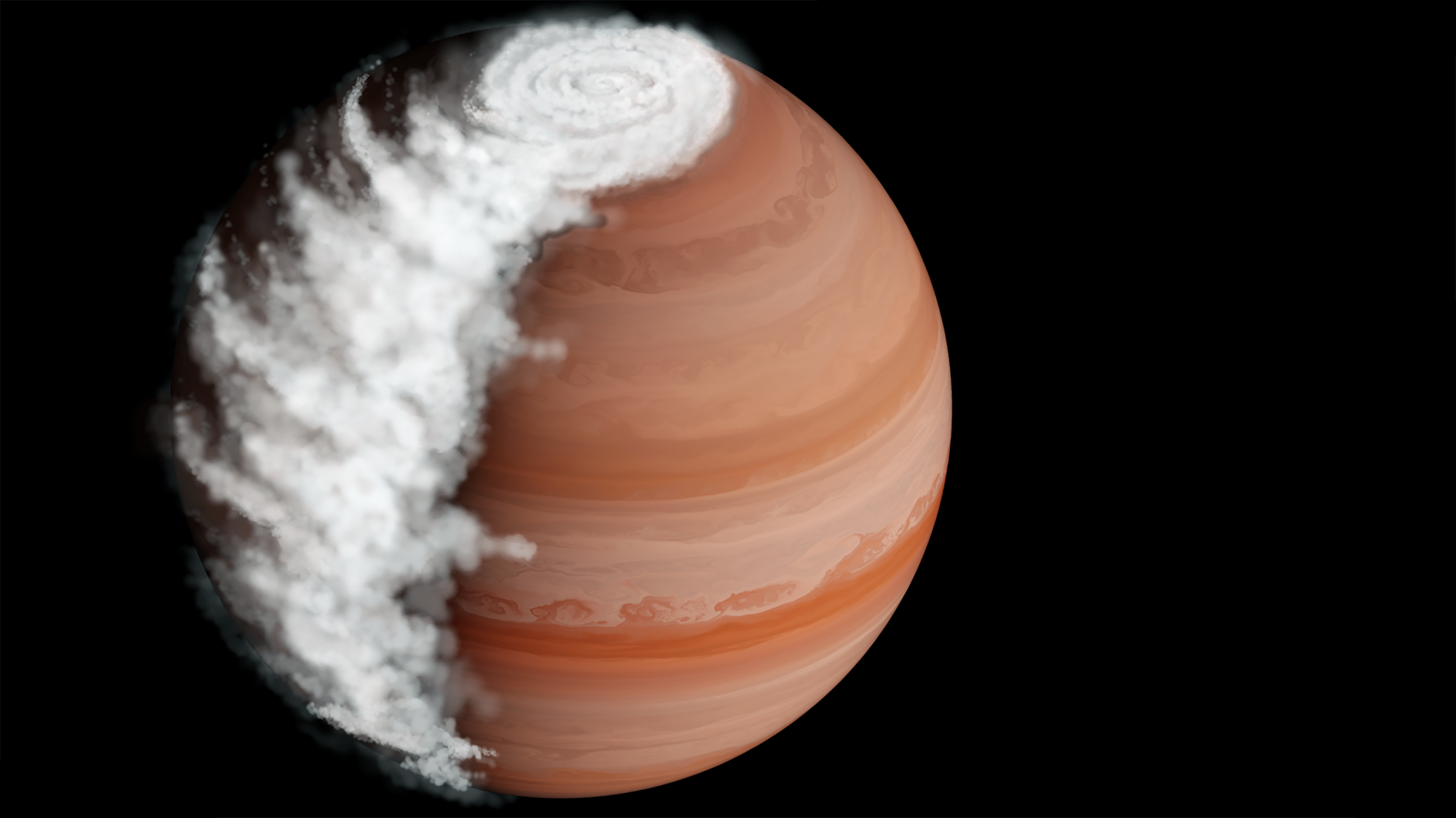 Astrónomos observaron un exoplaneta con nubes en su “mañana” y vapor de agua visible en su “tarde”.