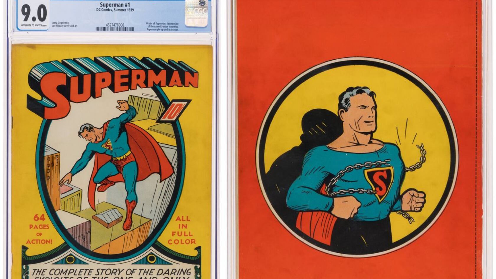 Ejemplar de Superman No. 1 de 1939 se vende en $9,12 millones en Heritage Auctions y se convierte en el cómic más caro de la historia, gracias a su rara nota CGC de 9,0.
