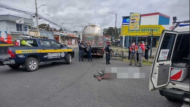 Ciclista muere atropellado por camión cisterna
