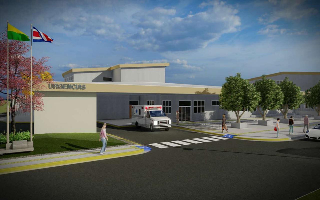 Un render de cómo quedaría el área de salud.
