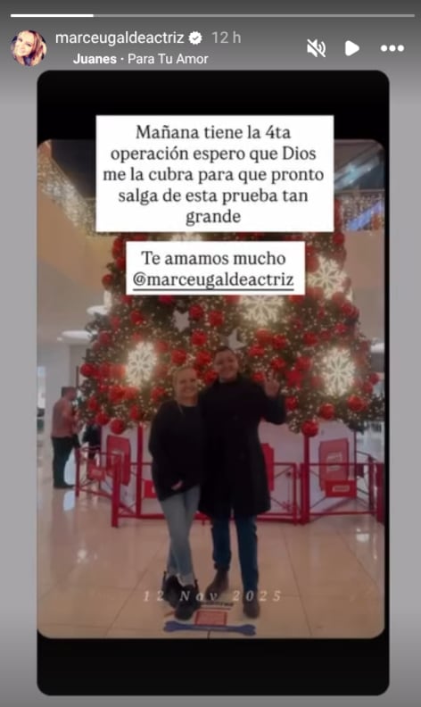 Marcela Ugalde replicó la publicación de La Imitadora CR donde le pide a Dios que salga bien su operación.