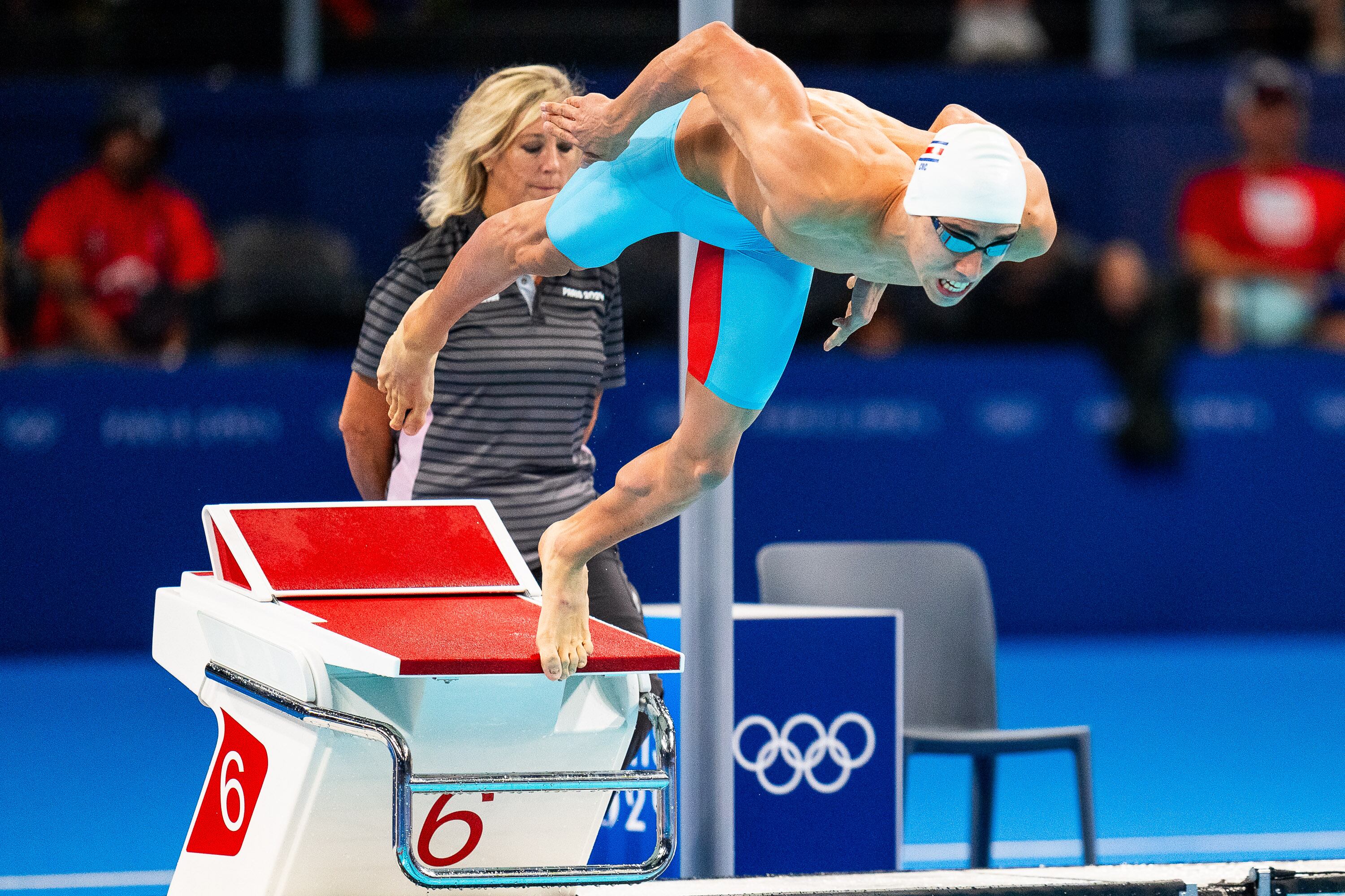 27 de Julio 2024.
Paris, Francia.
Alberto Vega de Costa RIca compite en los 400m libres de la natación en el centro acuático Paris La Defense Arena, por los Juegos Olimpicos Paris 2024.
Foto: Oscar Muñoz Badilla @fotografiadeportiva / Panam Sports by Xpress Media