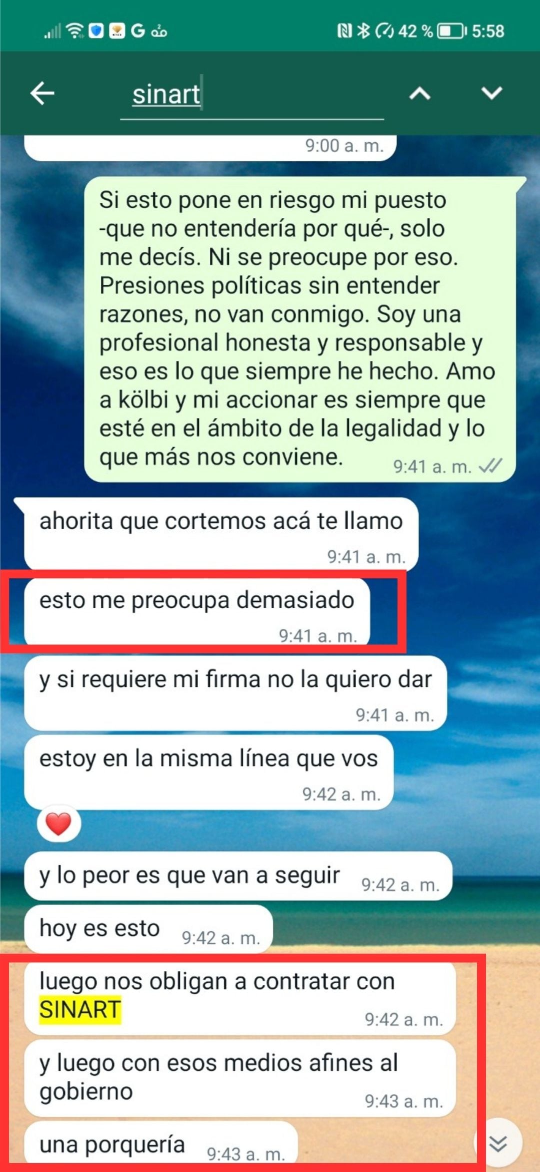 Estos fueron los mensajes enviados por José Rafael Solano, jefe de la División Comercial del ICE, a su subalterna, Jacqueline González, entonces coordinadora de Planificación Comercial de la entidad.