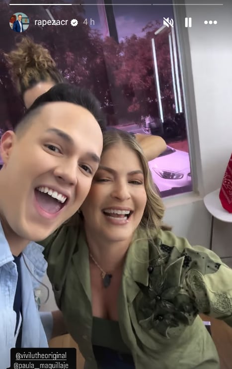 Rafa Pérez se mostró emocionado de compartir sala de maquillaje con Viviana Calderón.