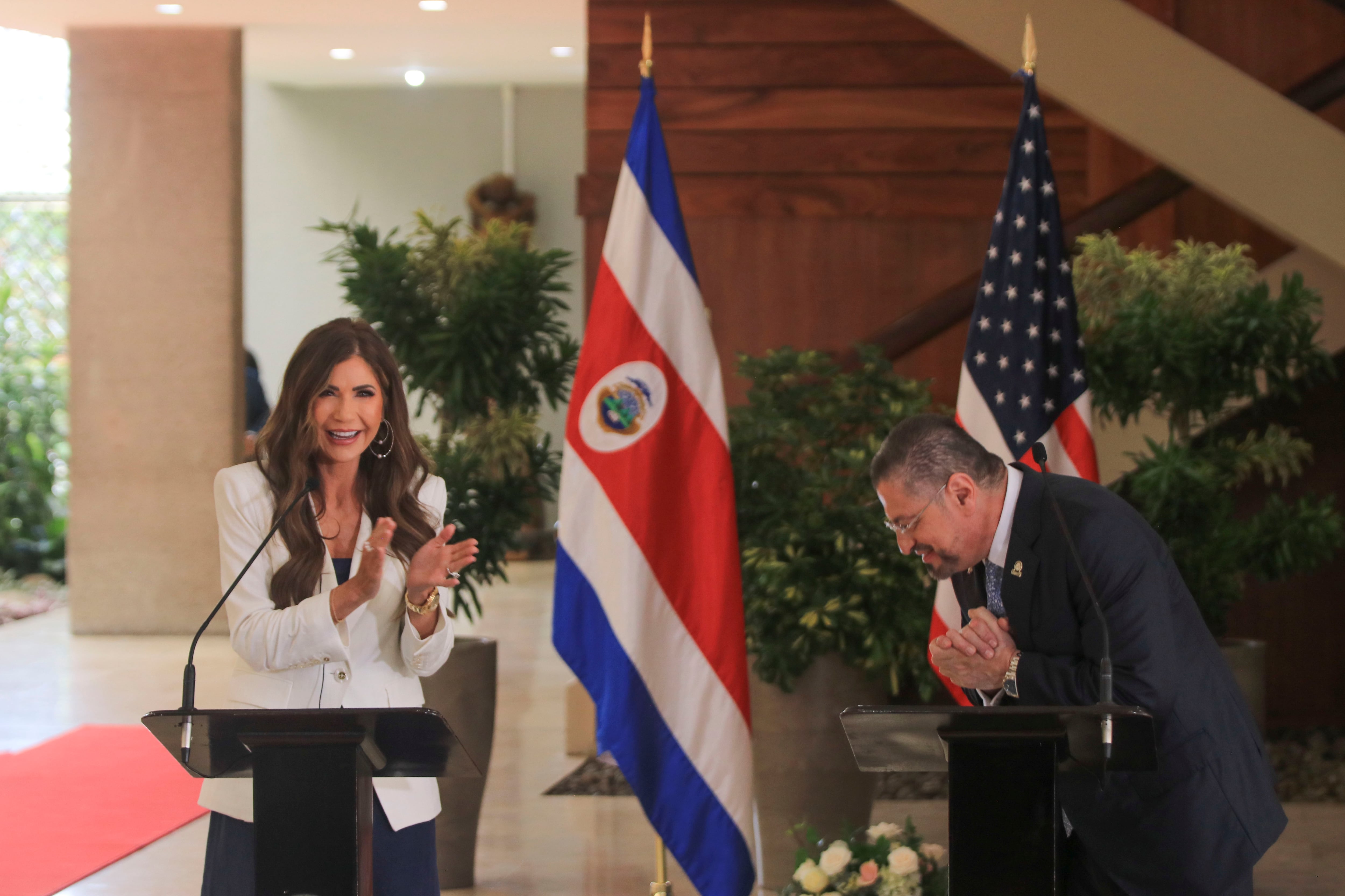 Visita de la Secretaría de Seguridad Nacional de los Estados Unidos Kristi Noem a Costa Rica