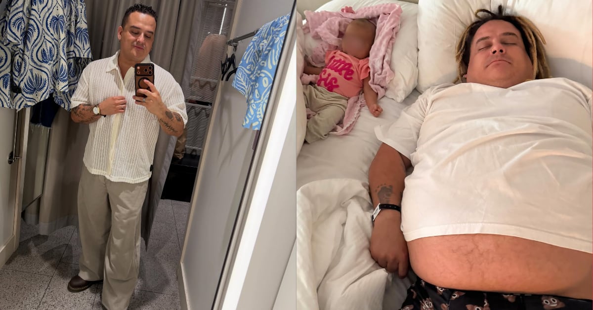 Choché Romano compartió esta comparativa del ahora y el antes en su proceso de cambio físico.