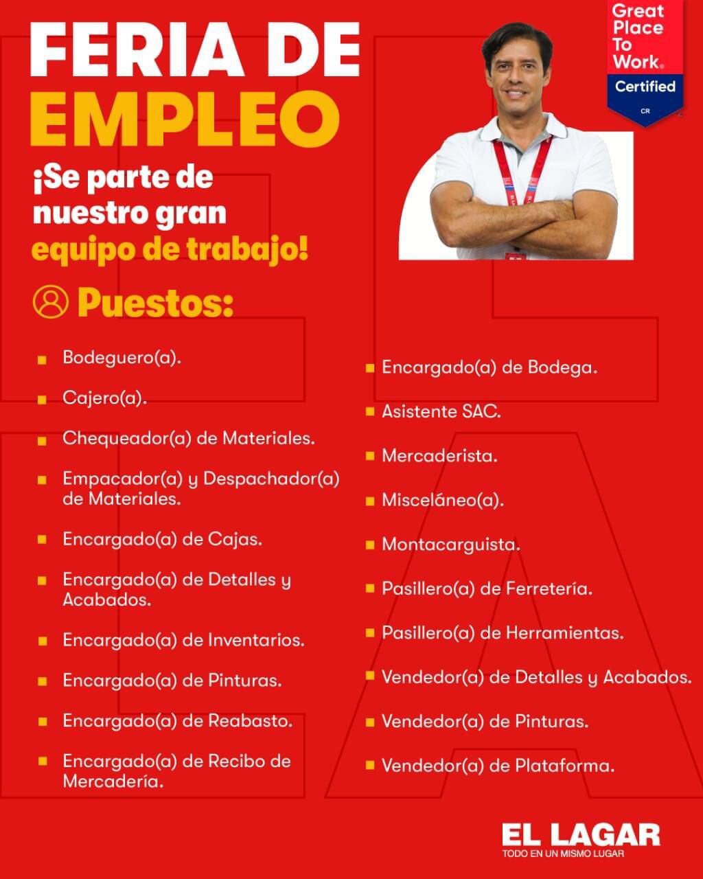 Feria de empleo en El Lagar
El Lagar puestos de trabajo
