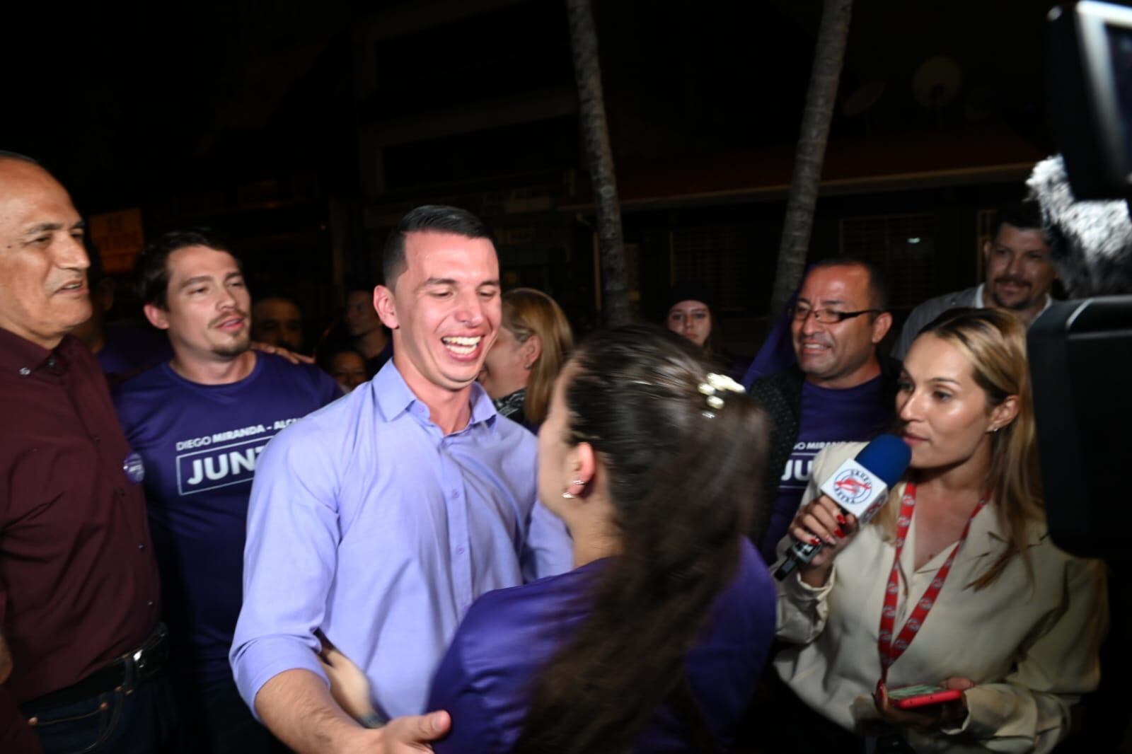04/02/2024, San José, Casa de campaña del partido Juntos, llegada del nuevo alcalde del cantón central de San José Diego Miranda.