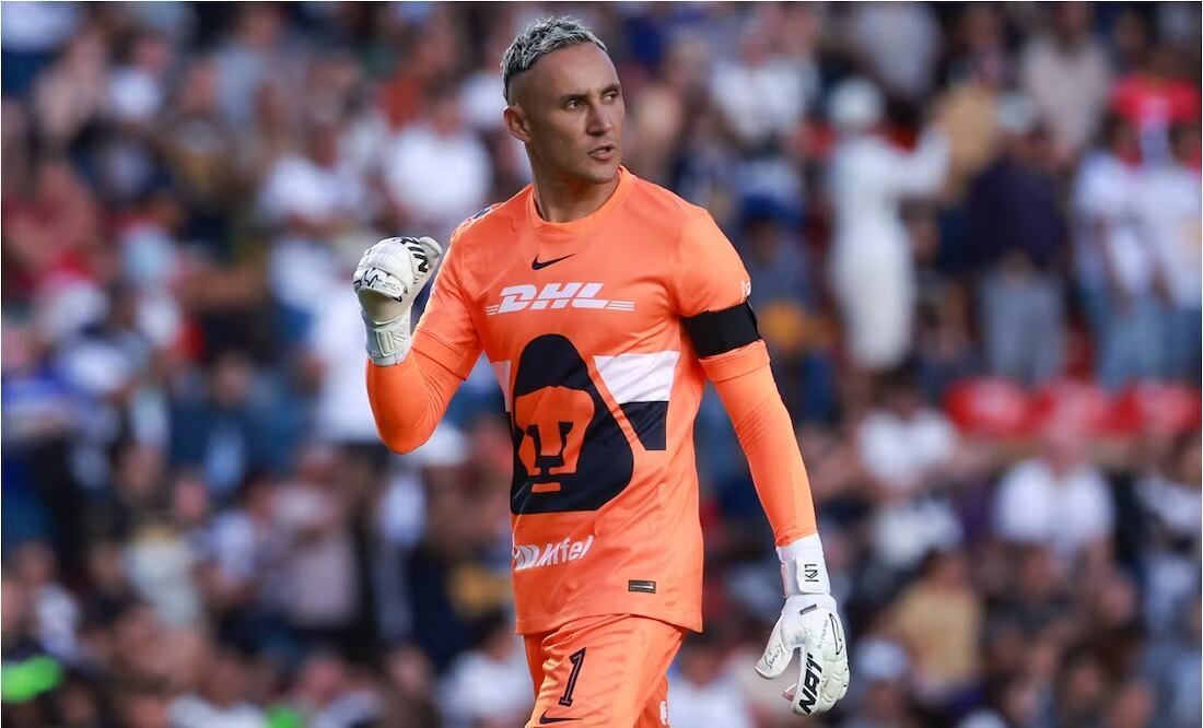 Keylor Navas celebró la segunda anotación de Pumas.
