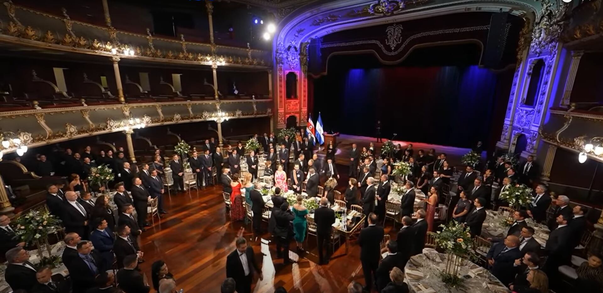 Cena de gala ofrecida al presidente de El Salvador, Nayib Bukele, en noviembre del año pasado.
