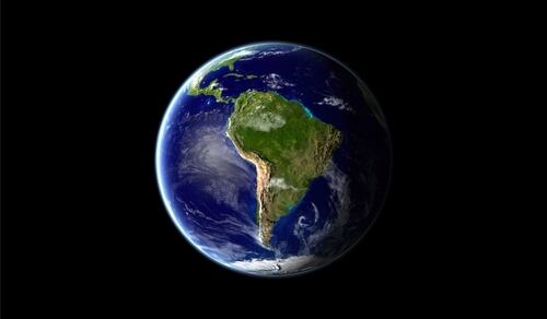 Imagen de América Latina vista desde el espacio, simbolizando su llamado a recuperar su protagonismo global y defender principios fundamentales.