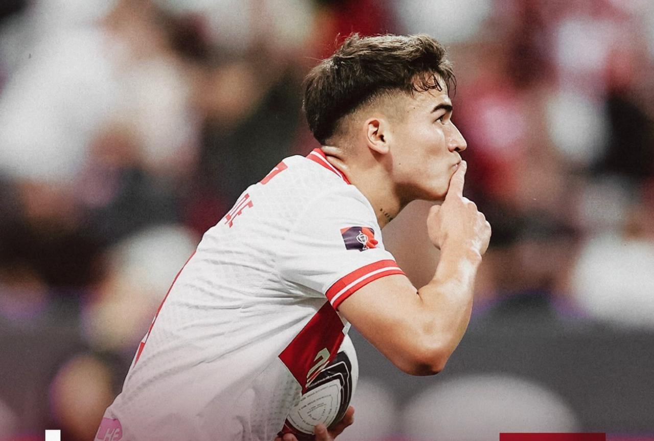 Manfred Ugalde celebró la anotación ante el Rubin Kazan por la Copa de Rusia.