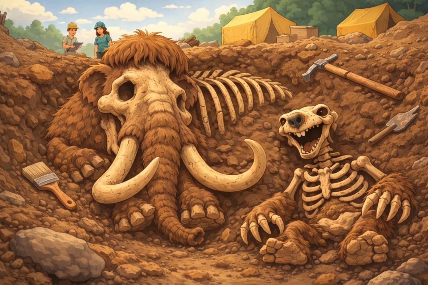 Ticos le ponen humor al descubrimiento de restos fósiles de mastodonte y perezoso gigante en Cartago