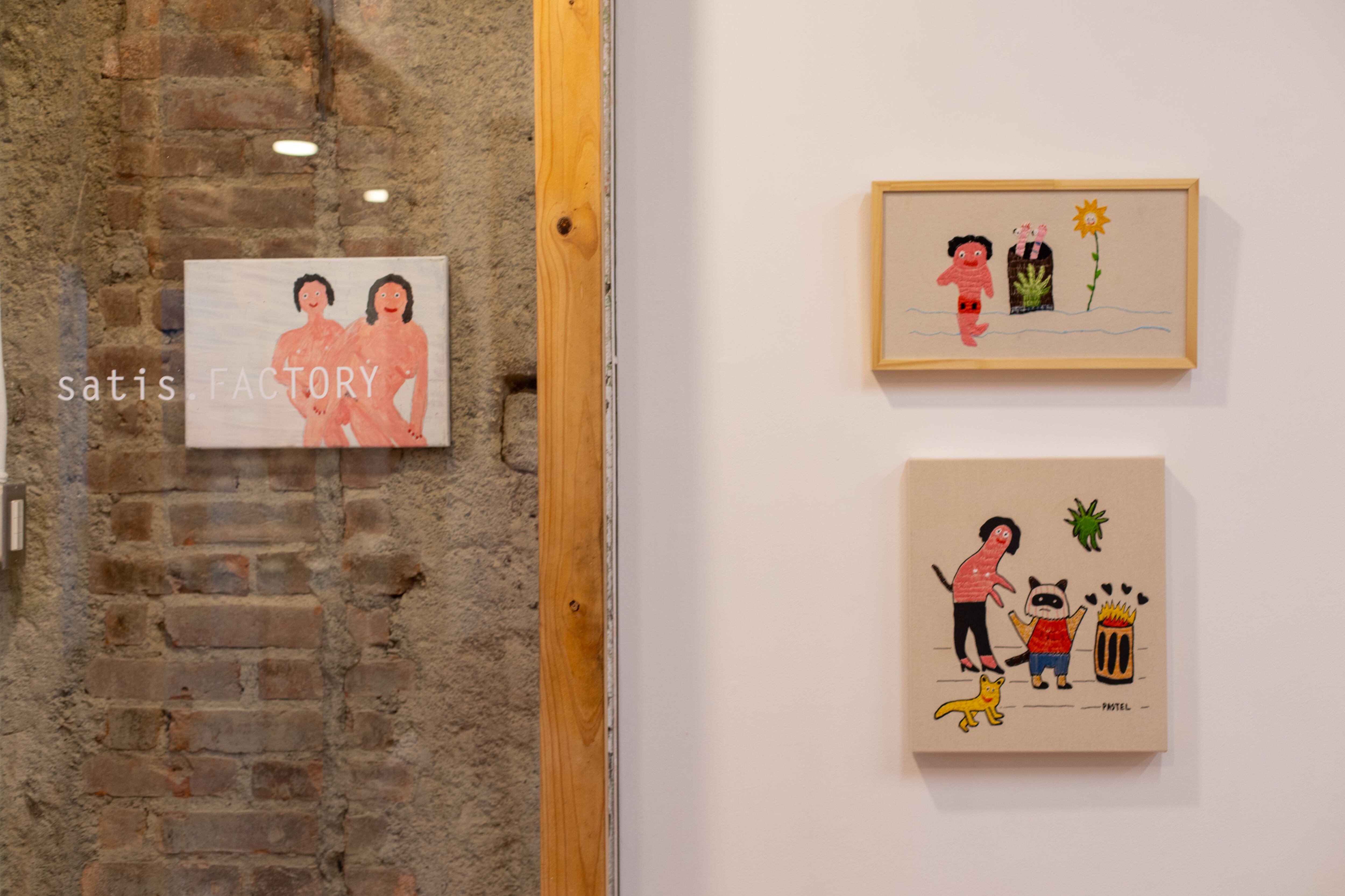 Ingenuo, casi infantil, al lado del erotismo en tono de broma: así es el arte de Valiente Pastel. Foto: cortesía de satisFACTORY.