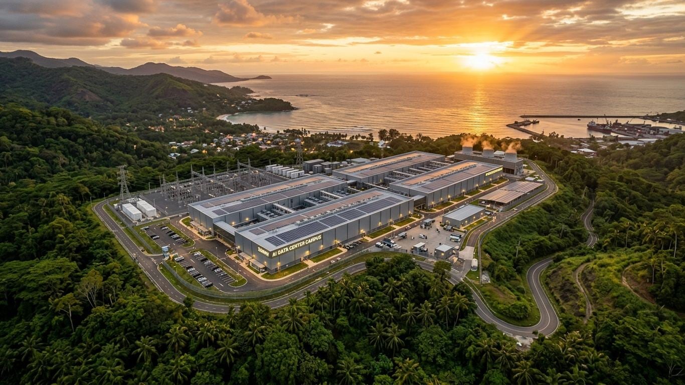 Imagen publicitaria de Quantum AI Free Zone Campus de la empresa Quantum Development Inc. a la cual Comex retiró el régimen de zona franca este año.