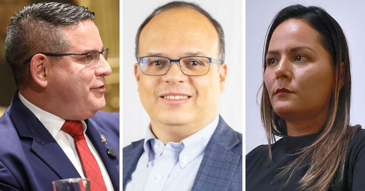 Fabricio Alvarado, César Zúñiga y Marulin Azofeifa